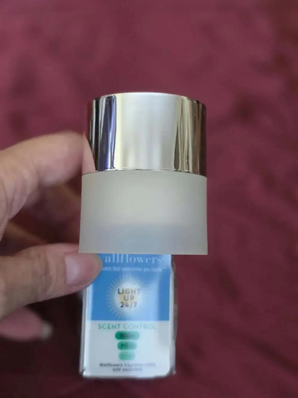 Bath Body Works Wallflowers Fragrance Two Toned Silver Scent Control Nightlight